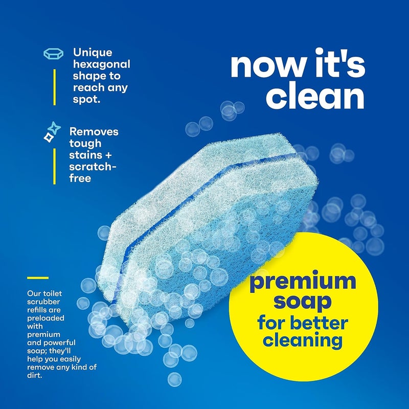 CleanGenius Disposable Prefilled Toilet Cleaning Scrubbers, 30 Count - Image 3